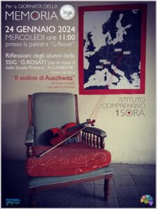 Locandina evento della Giornata della Memoria presso I.C. 1 Sora
